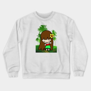 Kawaii Hula Girl Crewneck Sweatshirt